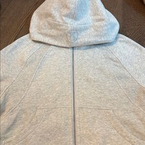 lululemon Scuba Oversized Full-Zip Hoodie, Heathered Light Grey, XS/S
